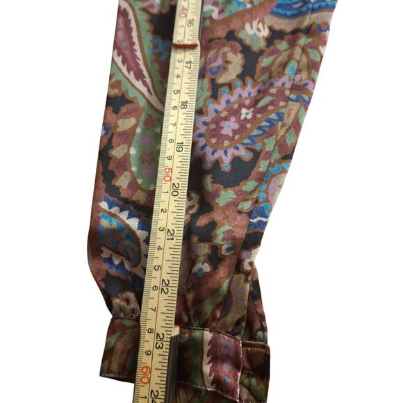 Vintage Jerri Sherman 100% Silk button up top - Picture 2 of 6